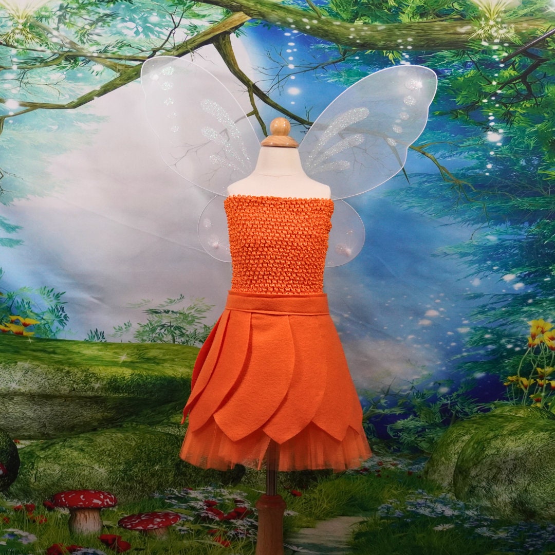 orange fairy dress Small Earth Fairy Statue main image 0