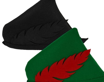 Sombrero de fieltro con la sombra de Peter Pan para adulto (Robin Hood)