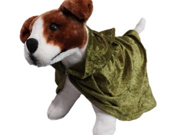 Dog Crushed Velvet Costume Cape (Puppy Costume, Cat Costume, Halloween Costume)