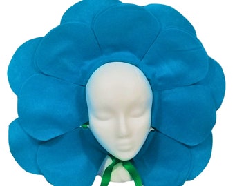 Bright Blue Flower Headpiece Costume - Baby, Kids, Teen, and Adult sizes