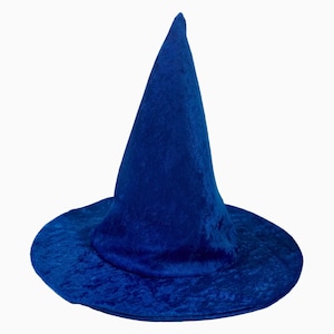 Blue Witch / Wizard Costume Hat - Fits Kids to Adults