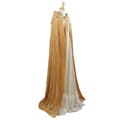 Gold Crushed Velvet Full Length Hooded Cape - Baby, Toddler, Kids, Teen, Adult, and Plus Sizes Available