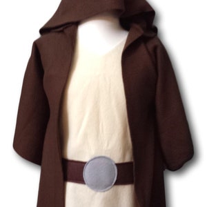 Baby / Toddler Star Galaxy Wars Light Side Brown Jedi Robe Costume Set - Baby, Toddler, Kids, Teen, and Adult Sizes