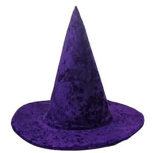 Purple Witch / Wizard Costume Hat - Fits Kids to Adults