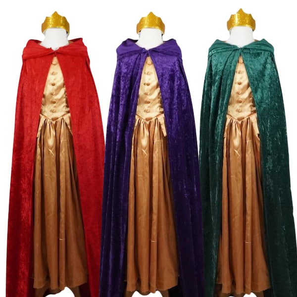 THREE WISE MEN Costume Capes & Crowns (Nativity, Christmas, Religious) - Baby, Toddler, Kids, Teen, Adult and Plus Sizes