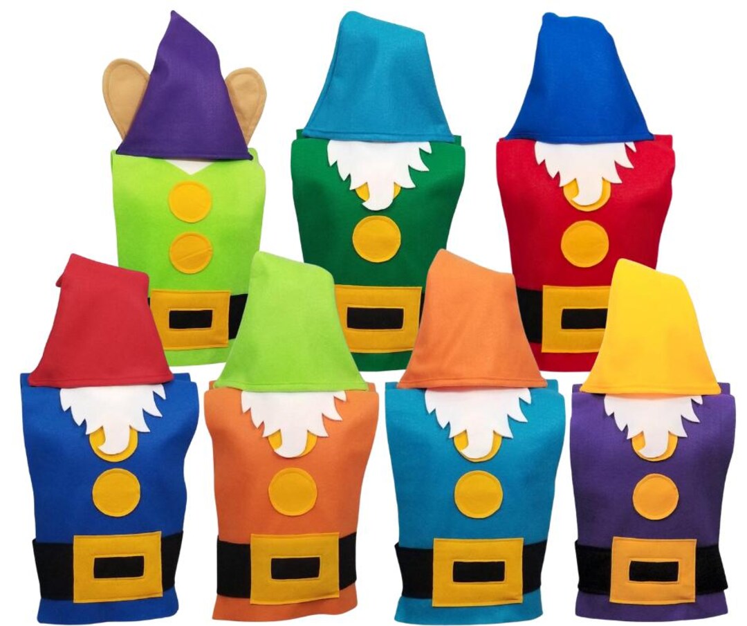 Snow White SEVEN DWARFS Costume Sets (dopey, Doc, Bashful, Grumpy ...