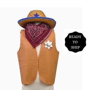 Kids Western Vest Costume Set (Cowboy, Cowgirl) - Fits Kids 4-10 years ***ON SALE***