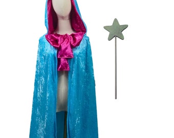 Fairy Godmother Cape and Wand Set  (Cinderella) - All Ages Kids to Adults