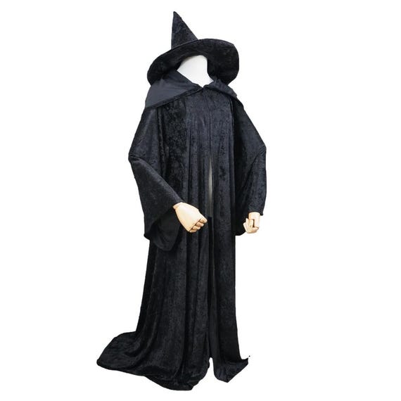 Velvet Cloak Unisex Hooded Cape - Perfect For Witch, Vampire, Monk Halloween Or Book Week Costumes Wizard Cloak - Foto 5