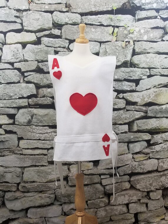Adult Hearts Playing Card Costume Tunic Choose your Card Etsy