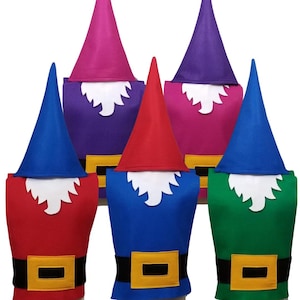 Gnome Costume Set (Tunic, Hat, and Beard) - Baby, Toddler, Kids, Teen, Adult and Plus Sizes