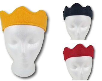 Royal Felt Crown Costume Accesory (Gold, Red, and Dark Grey)