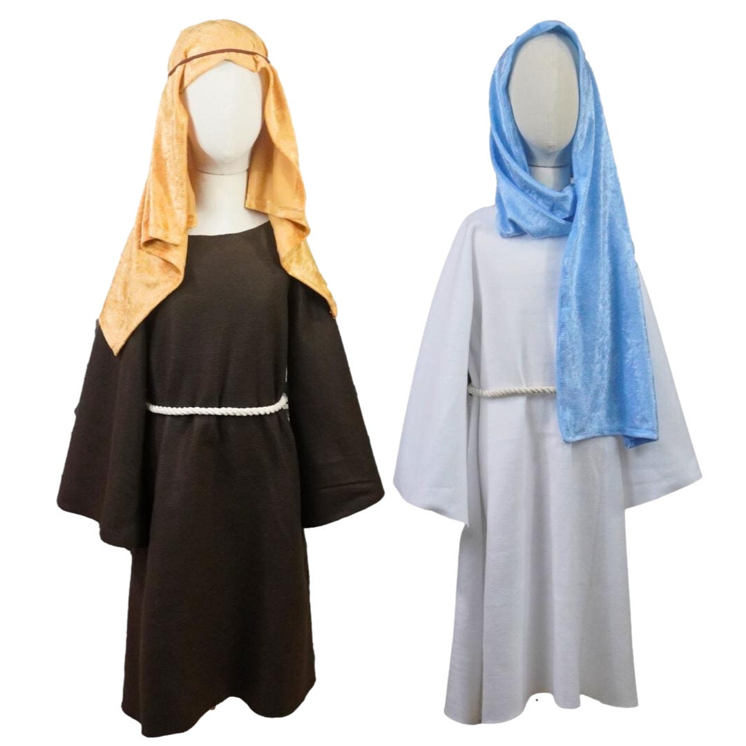 Conjunto de disfraz de María para adultos (Nacimiento / Navidad /  Religioso) - Tamaños para bebés, niños pequeños, niños, adolescentes y  adultos - Etsy México, image size:1080x1080