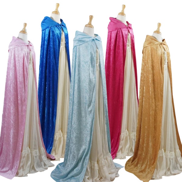 CINDERELLA Cape Collection Gift Set - Baby, Toddler, Kids, Teen, Adult, and Plus Sizes Available