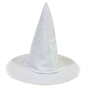 White Witch / Wizard Costume Hat - Fits Kids to Adults
