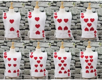 Ace of Clubs Playing Card Costume Tunic Kids Teen Baby Toddler Adult Sizes Alice in Wonderland / Card Soldier 
