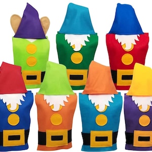 Snow White SEVEN DWARF Costume Collection (Dopey, Grumpy, Doc, Bashful, Happy, Sneezy, Sleepy) - Baby, Toddler, Kids, Teen, and Adult sizes