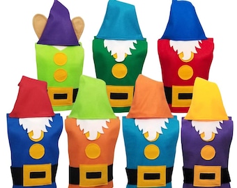 Pack De 7 Sombreros De Elfo Navideño De Poliéster – Talla única 52x24 Cm, Ideales Para Fiestas, Decoración Y Disfraces De Navidad
