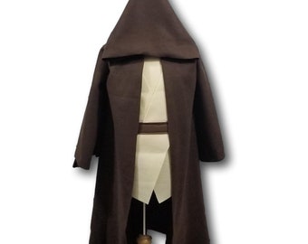 Delexe Star Galaxy Wars Light Side Brown Jedi Robe Costume Set