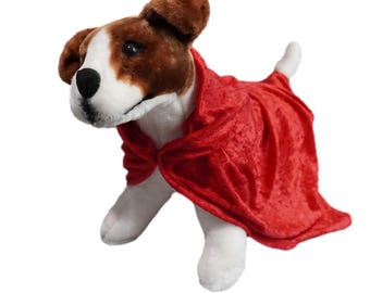 Dog Crushed Velvet Costume Cape (Puppy Costume, Cat Costume, Halloween Costume)