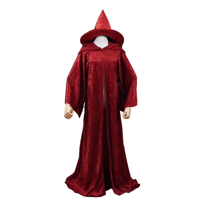 Wizard or Witch Crushed Velvet Costume Robe and Hat Set - Toddler, Kids ...