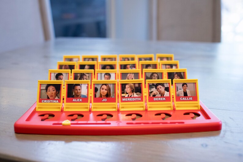 PRINTED CARDS Guess Who Game Grey's Anatomy Version | Etsy
