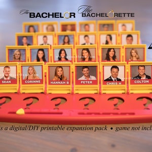 Guess Who Game Printable Files The Bachelor / The Bachelorette Version Game not included image 1