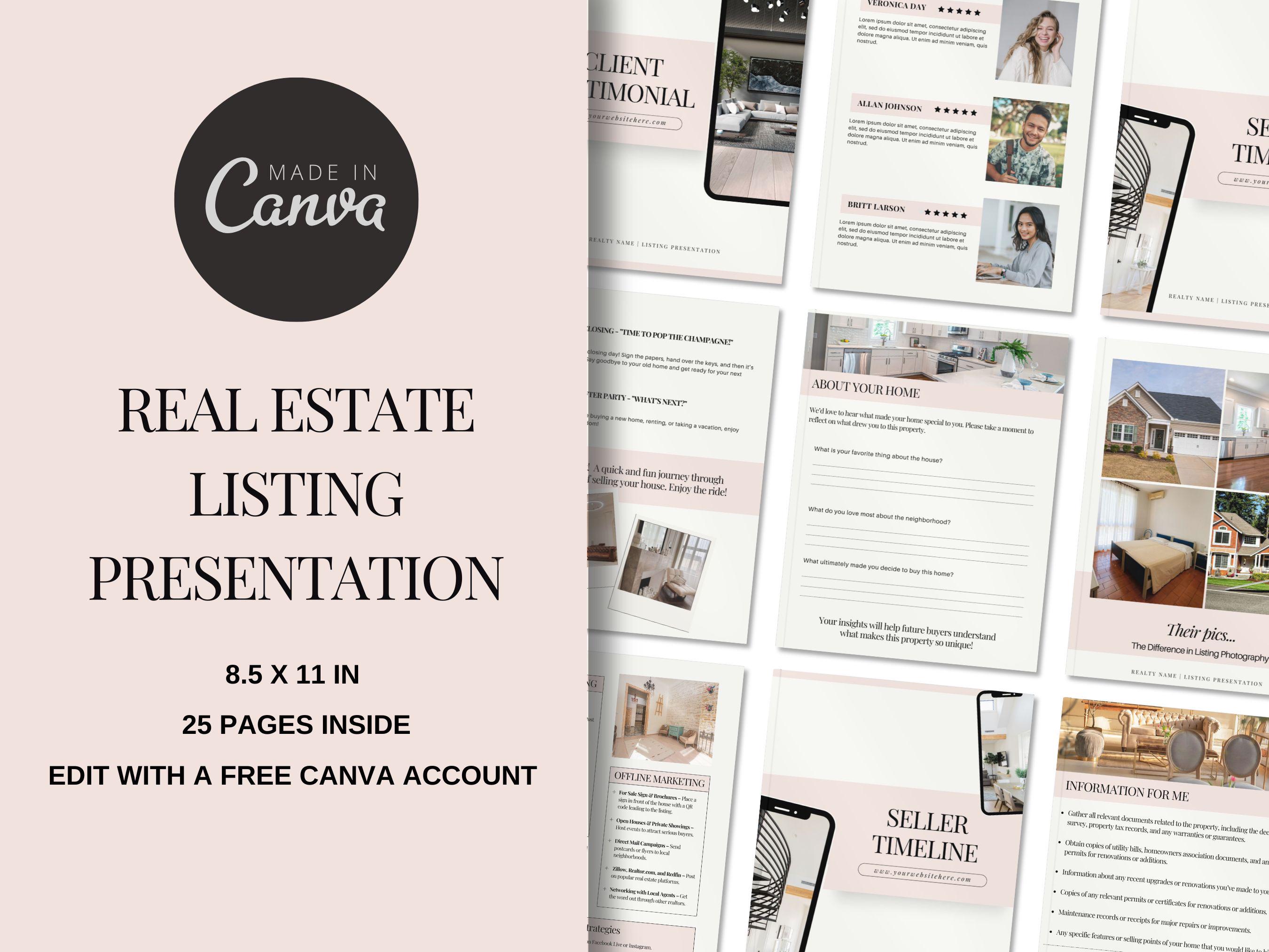 Home Seller Guide Real Estate Seller Listing Presentation Template ...