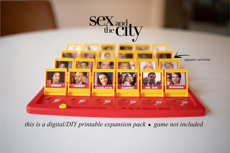 Sex and the City Guess Who Game Printable Files SATC Guess Who Game Game Not Included image 1