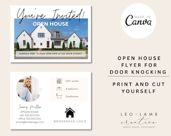 Open House Welcome Sign for Real Estate | Edit in Canva | Realtor Essentials | Open House Real Estate Agent Marketing