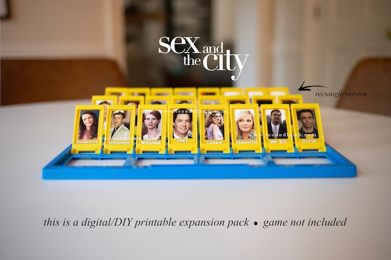 Sex and the City Guess Who Game Printable Files SATC Guess Who Game Game Not Included image 2