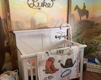 4 LETTRES Nom Western/Nautical Rope Nom Art