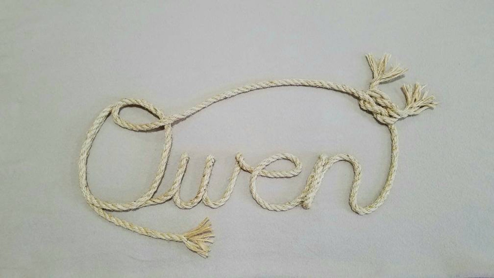 4 LETTER Rope Name Sign Western/Nautical Rope Name Art Etsy