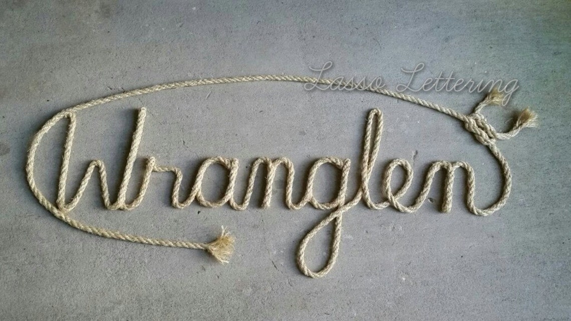 8 LETTER Rope Name Sign Western Nautical Rope Name Art Etsy