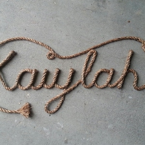 7 LETTER Name Western/Nautical Rope Name Art image 1