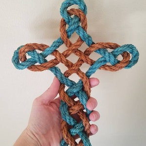 Rope Cross, Twisted Rope Cross, Wall Cross, Rustic Home Decor ...