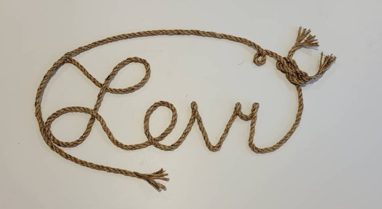 4 LETTER Rope Name Sign Western/nautical Rope Name Art Etsy