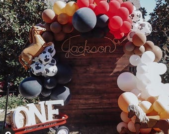 Prénom en corde de 7 lettres, art de la corde western, avec bandana, nom dans la corde, nom au-dessus du lit, nom de chambre de bébé, chambre de bébé cow-boy occidental