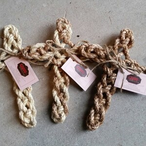 Rope Cross, Twisted Rope Cross, Wall Cross, Religious Home Decor ...