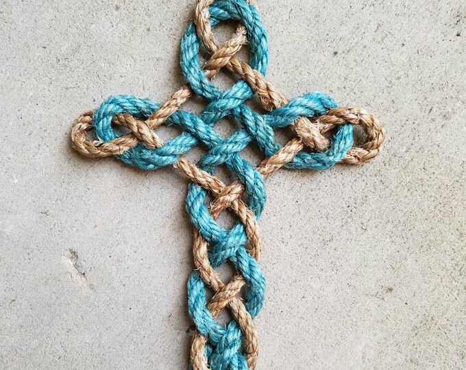 Twisted Rope Cross, Wall Cross, Religious Home Decor, Rope Artwork ...