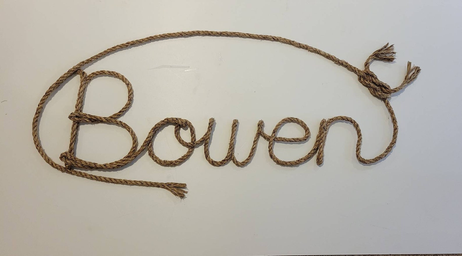 5 LETTER Rope Name Sign Western/nautical Rope Name Art Lasso Etsy