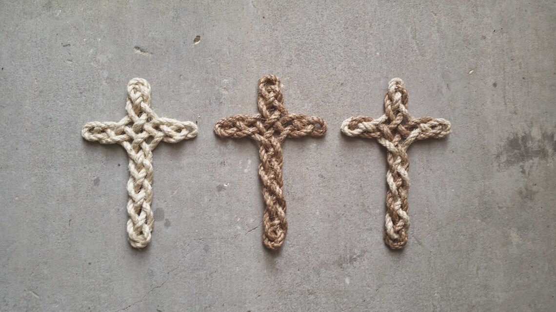 Twisted Rope Cross Etsy