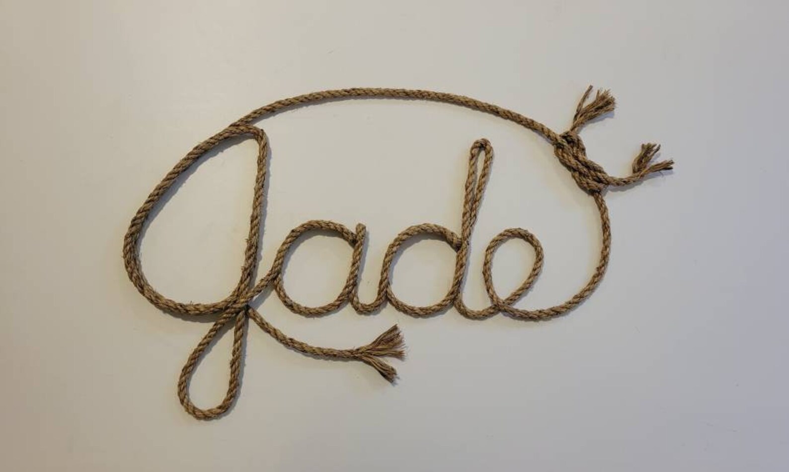 4 LETTER Rope Name Sign Western/nautical Rope Name Art Etsy