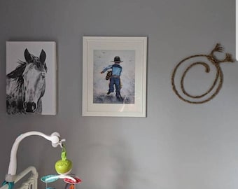 Western Rope Letter Sign: Initial Lasso, Letter Sign, Wall Letter, Rustic Decor, Western Gift, Personalized Gift, Nautical Decor, Party Prop