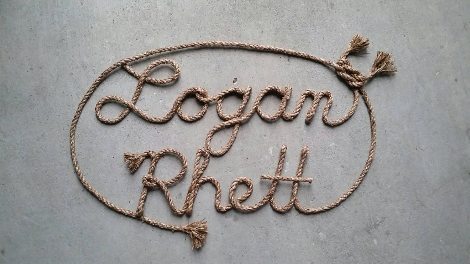 Nautical Rope Signs 10 LETTER Rope Name Sign Western/nautical Rope Name Art - Etsy