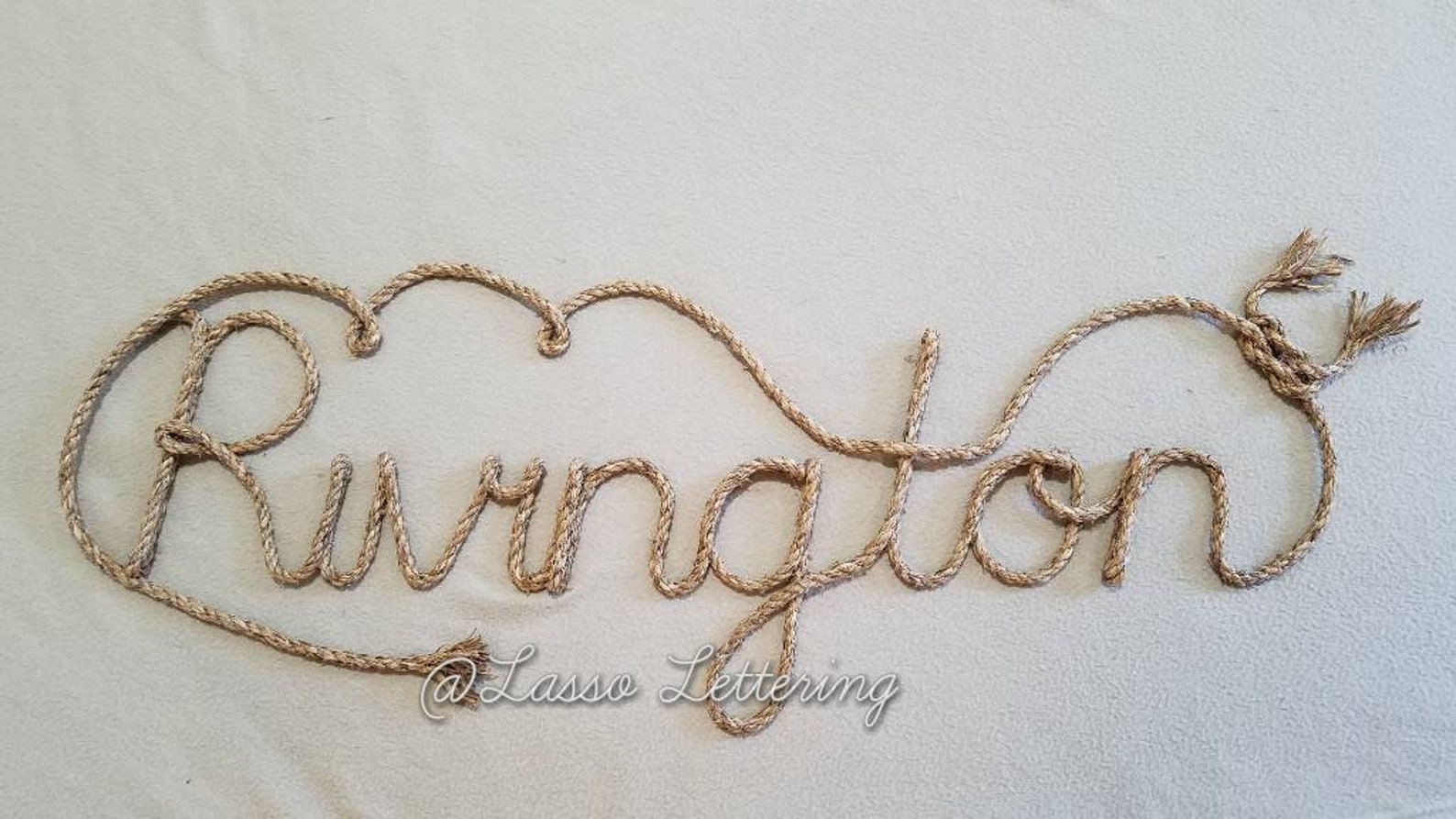 9 LETTER Rope Name Sign Western/nautical Rope Name Art Etsy