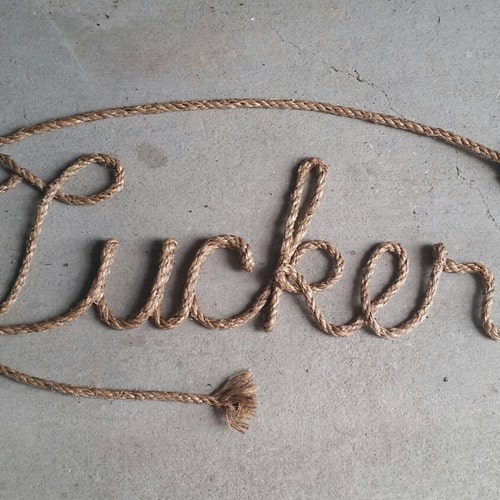 5 LETTER Name Western/nautical Rope Name Art Etsy