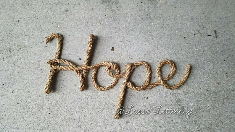 4 LETTER Rope Name Sign, Western/nautical Rope Name Art, Nautical ...