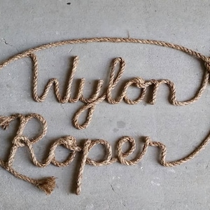 12 LETTER Name Western, Nautical Rope Name Art
