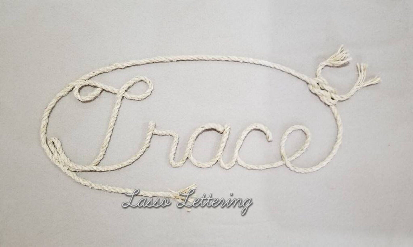 5 LETTER Rope Name Sign Western/nautical Rope Name Art Lasso Etsy